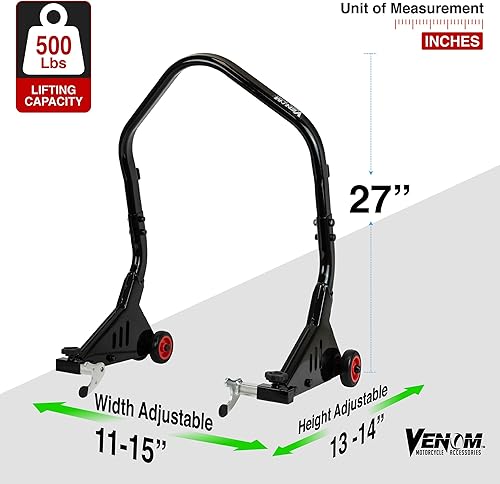 Miniatura 9 de Soporte trasero para motocicleta, soporte universal para rueda trasera de motocicleta, soporte de neumático de motocicleta compatible con Yamaha