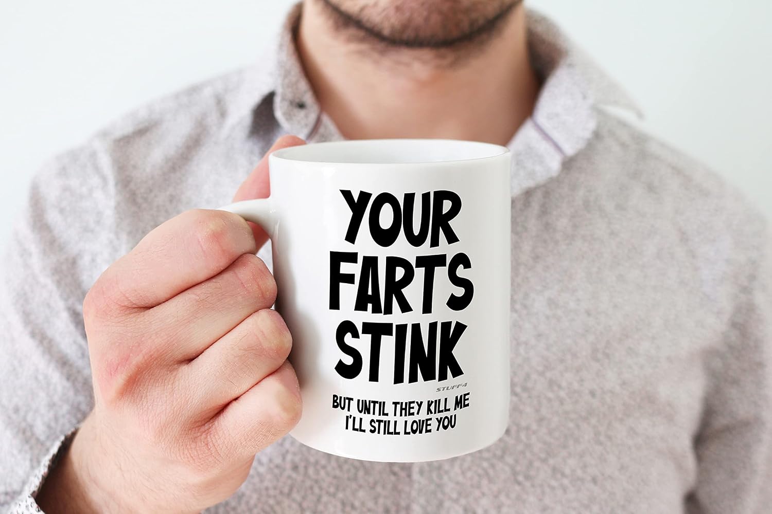 Stuff4 Funny Anniversary Mug Gifts for Him, Your Farts Stink Mug, Funny for Men Birthday Gifts Boyfriend Husband Dad - Image 4