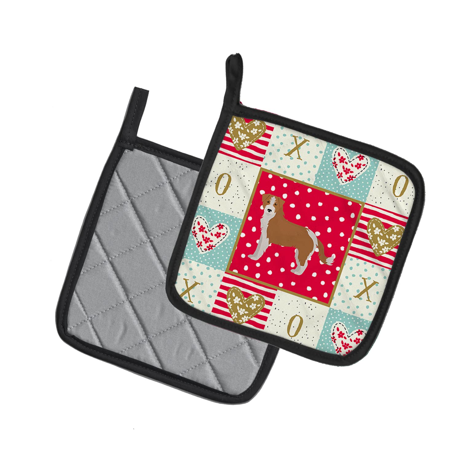Caroline's Treasures Carolines Treasures CK5854PTHD Kromfohrlander Love, 1 Paar Topflappen, Stoff, Mehrfarbig, 7.5HX7.5W