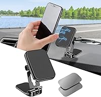 Vista 8 de Soporte para Teléfono de Coche, Soporte de Teléfono para Coche, Soporte Universal Manos Libres para Teléfono Celular de Automóvil con Brazo Plegable