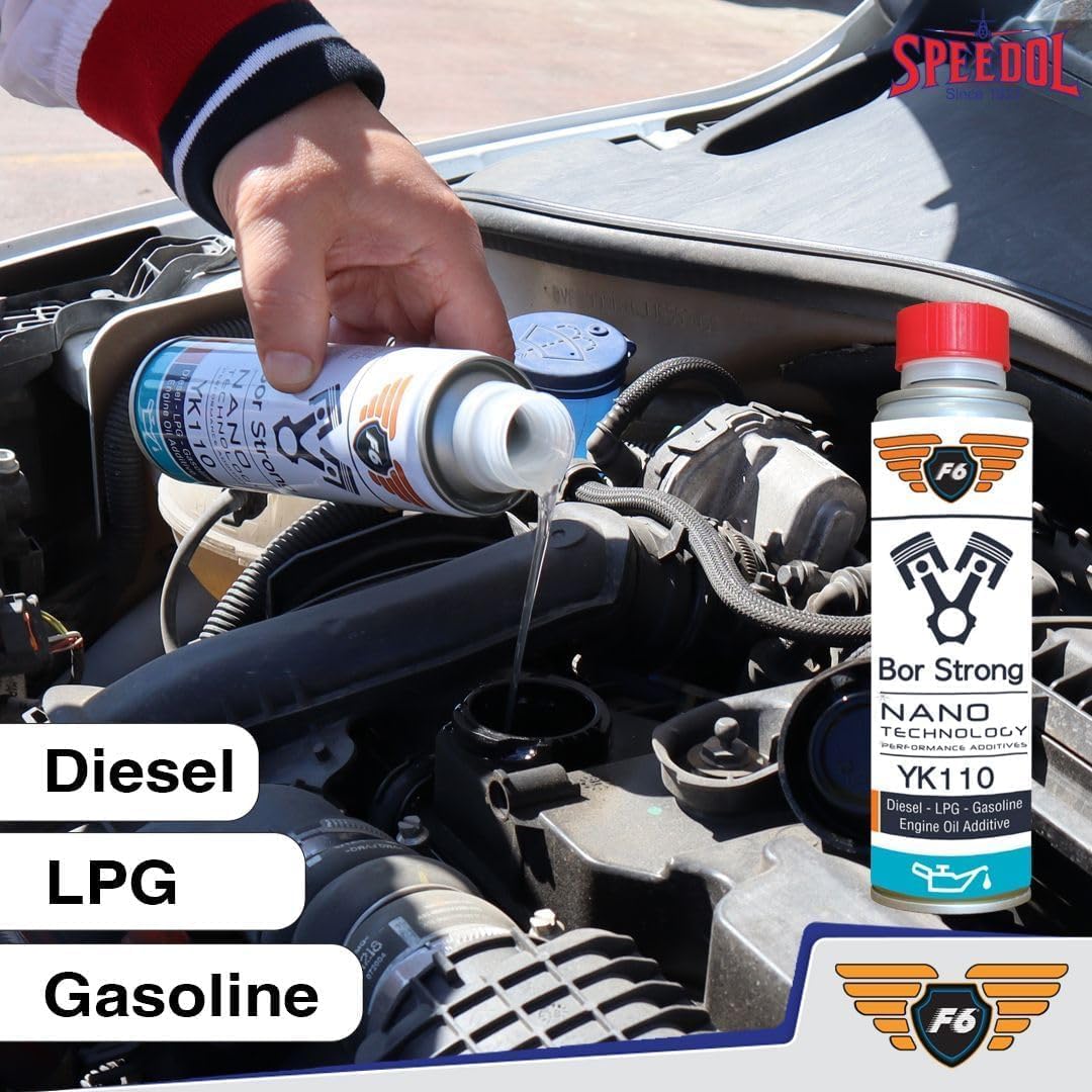 BOR Strong Oil Additive Nano Boron | High Mileage Engine Treatment for Cars, Trucks, and Motorcycles | Oil Stabilizer, Lifter Tick Fix, Fuel Saver | 11.2 oz. (330 Ml)