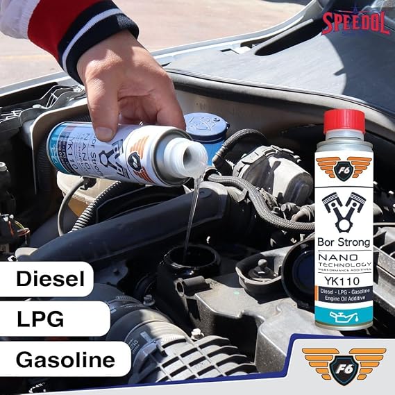 BOR Strong Oil Additive Nano Boron | High Mileage Engine Treatment for Cars, Trucks, and Motorcycles | Oil Stabilizer, Lifter Tick Fix, Fuel Saver | 11.2 oz. (330 Ml)