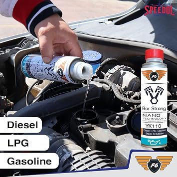 BOR Strong Oil Additive Nano Boron | High Mileage Engine Treatment for Cars, Trucks, and Motorcycles | Oil Stabilizer, Lifter Tick Fix, Fuel Saver | 11.2 oz. (330 Ml)