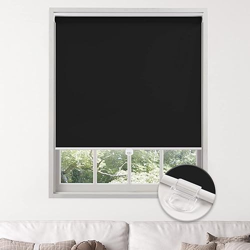Persianas enrollables opacas inalámbricas, persianas de resorte inalámbricas, comerciales para el hogar, antirreflejos, persianas opacas con vista