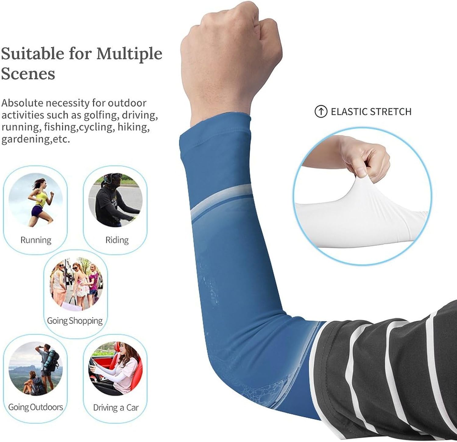 UV Sun Protection Cooling Arm Sleeves XX-Large (xx_l), Compression, Soft | A Soap Bubble Arm Covers for Sport, Breathable, Tattoo Cover Up, Portable Arm Brace for Women Men