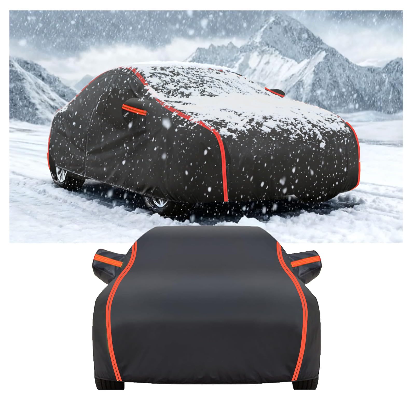 Bache Voiture Exterieur Anti-Grêle pour Opel Mokka (2020-2025), Housse Auto de Protection Etanche Respirante Été et Hiver Anti UV Sable Neige,Bâche Extérieur Grêle Coton épaissi