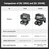 Vista 6 de SmallRig Soporte giratorio para monitor de 360° e inclinación 180° soporte ajustable con 1/4"- 20 tornillos para monitor de 5" y 7