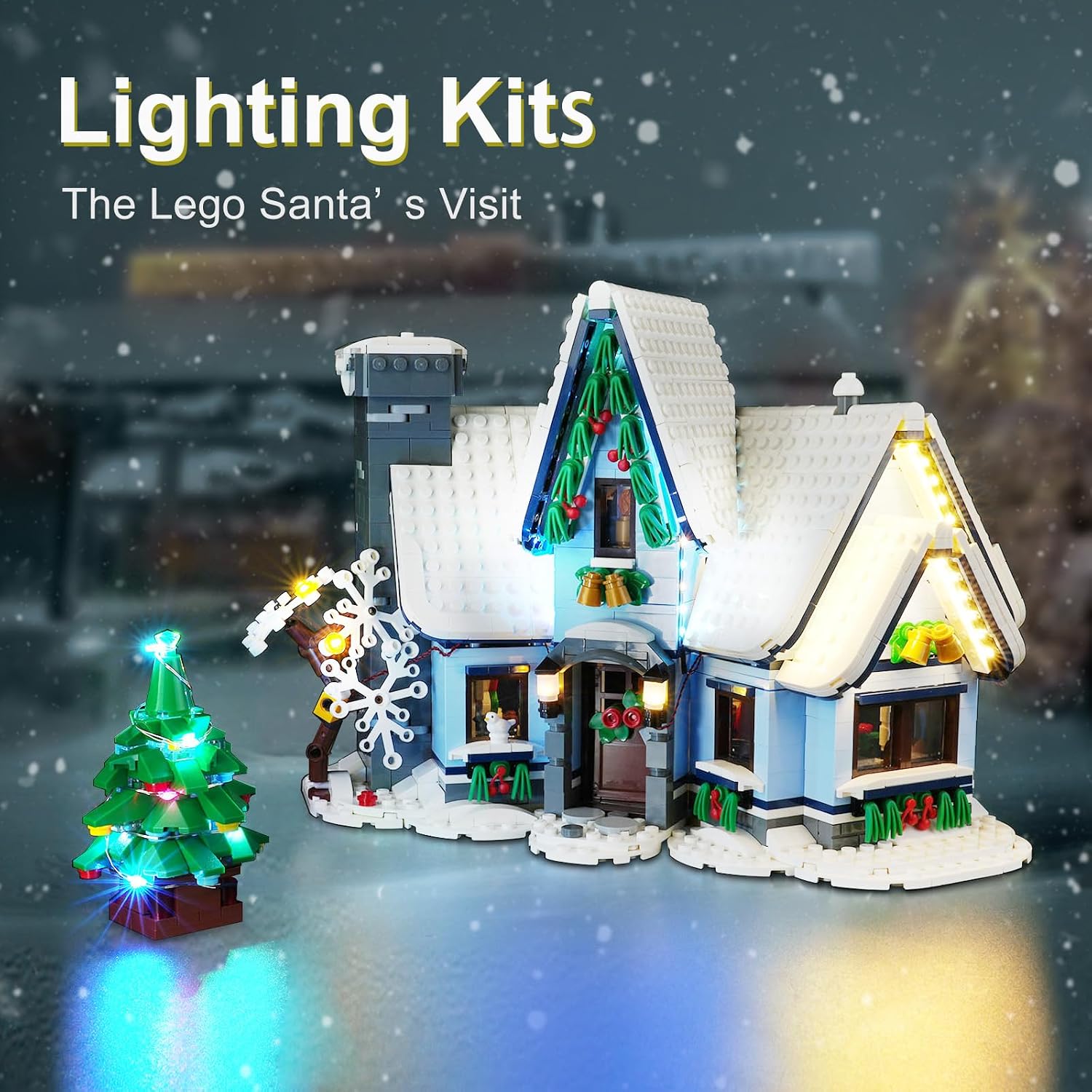 DALLED LED Lighting Kit for LEGO Icons Santa's Visit 10293
