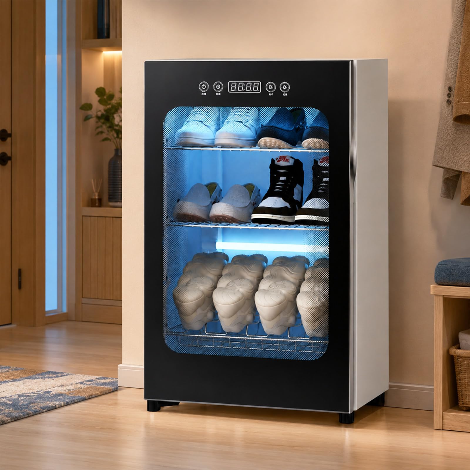 Armadio Asciugascarpe Elettrico da 400 W, Interamente in Metallo, 6–8 Paia