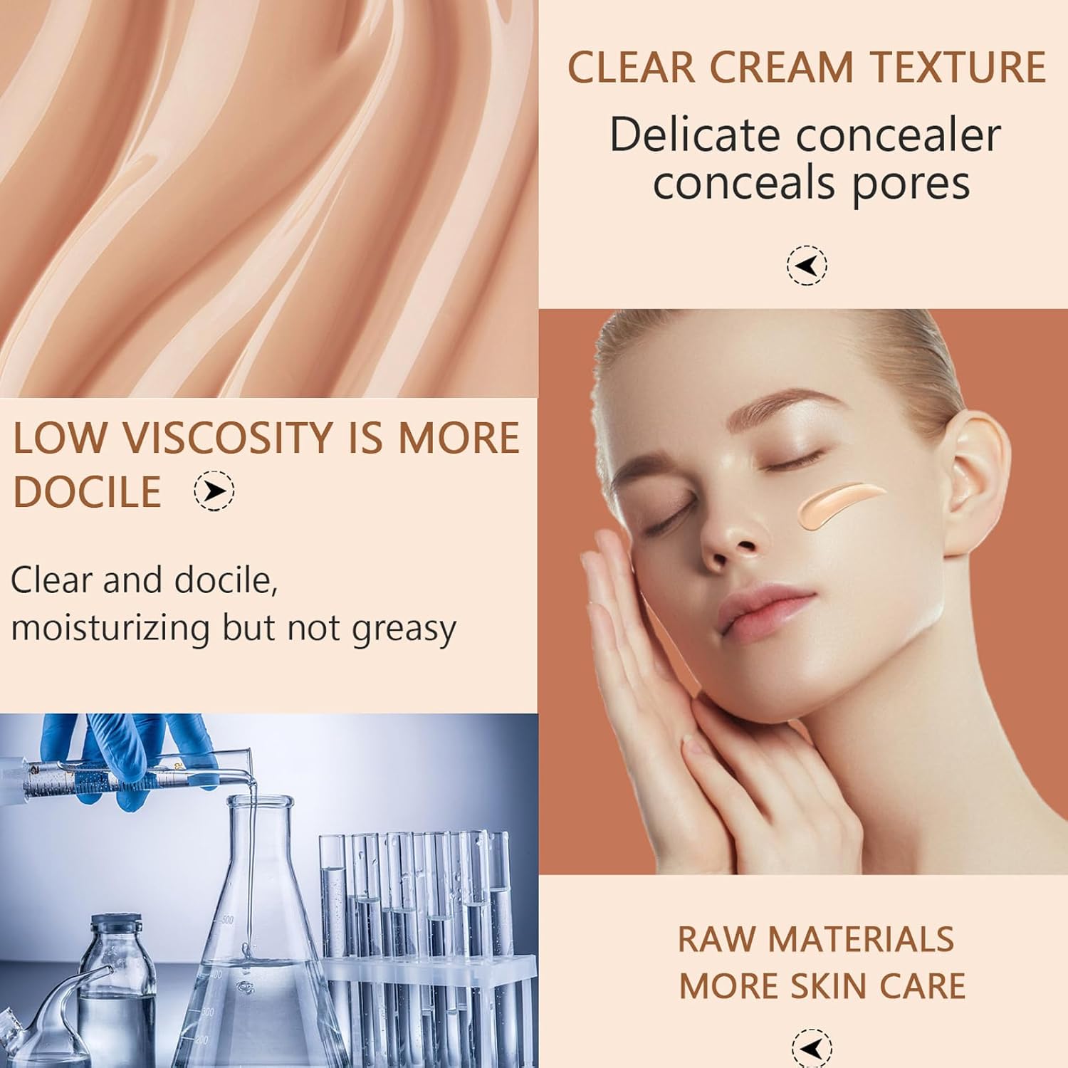 Generic Korean BB Cream with SPF 50, 9 in 1 BB Cream Sunscreen SPF 50 Korean Waterproof Sweatproof, Foundation Full Coverage Tinted Moisturizer, Facial Concealer for Oily Skin, Dry Skin (2Pcs 01#) - Image 5