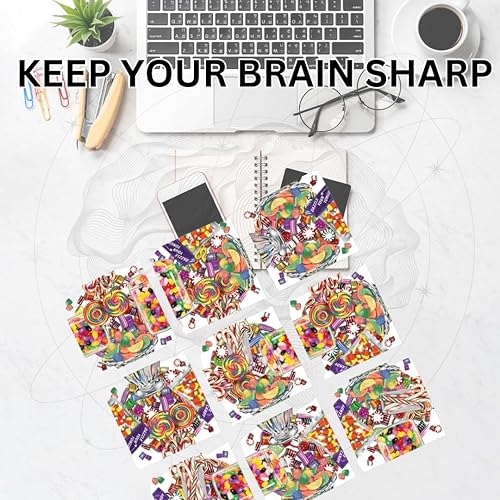 Miniatura 4 de B. Dazzle - Beautiful Candy Artwork Jigsaw Puzzle - Challenging 9-Piece Brain Teaser Fun for All Ages - Trivia Quiz - Ideal Gift for Puzzle