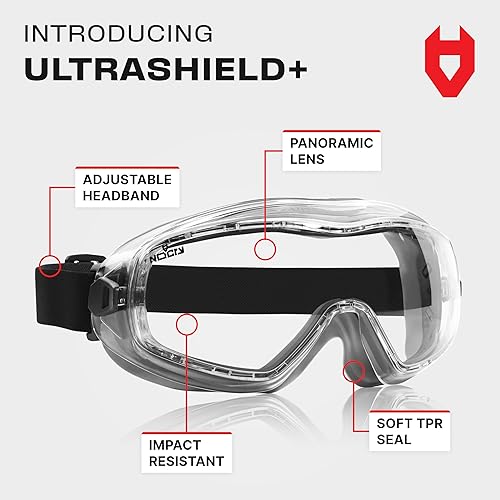 Miniatura 2 de NoCry Gafas de seguridad antivaho para hombres y mujeres con revestimiento antiarañazos de alta calidad, gafas de laboratorio panorámicas