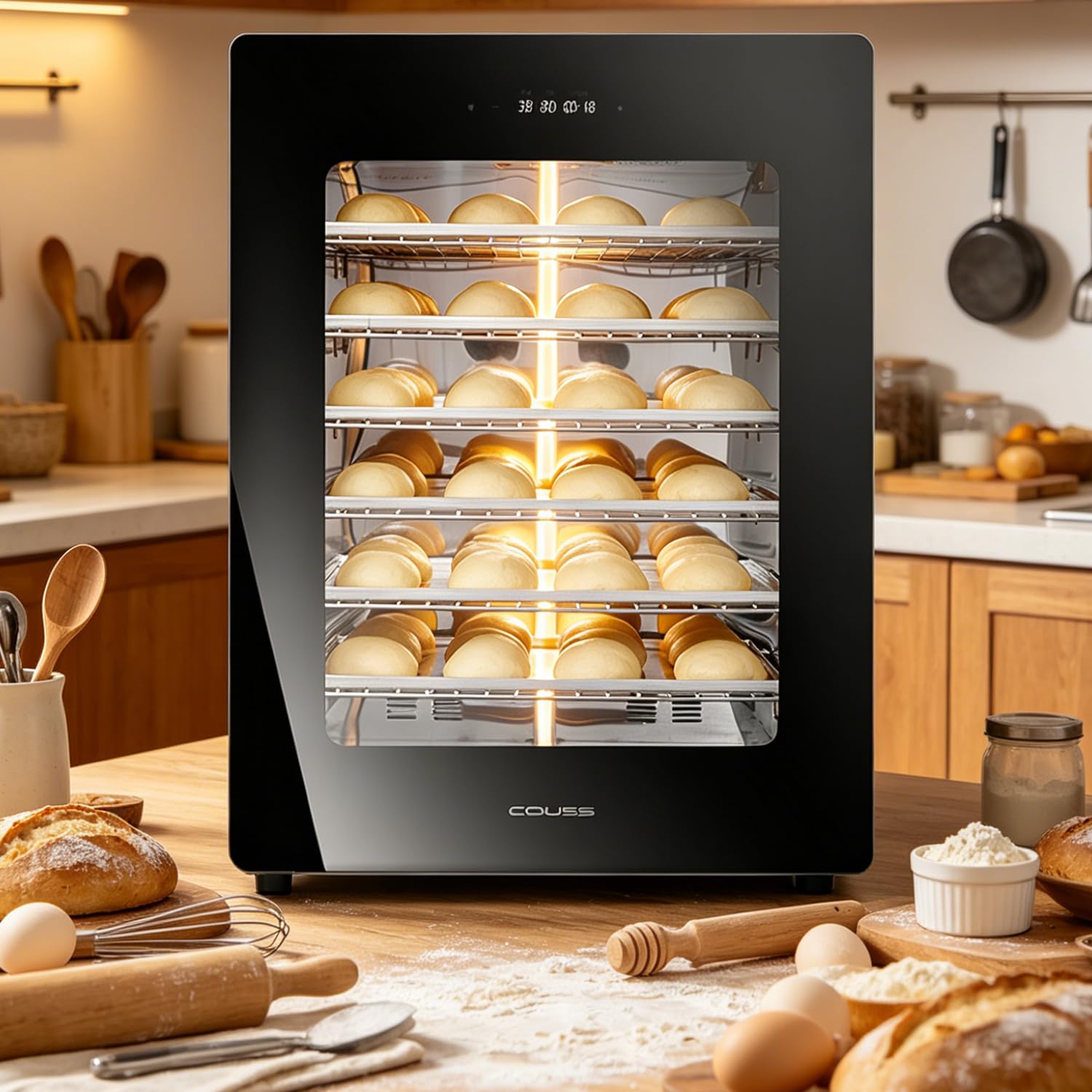 Qiang 100L Household Dough Proofer Bread Fermentation Machine | Humidity Temperature Control | Even Fermentation | Stainless Steel | for Sourdough Pizza Pastry Yogurt Natto