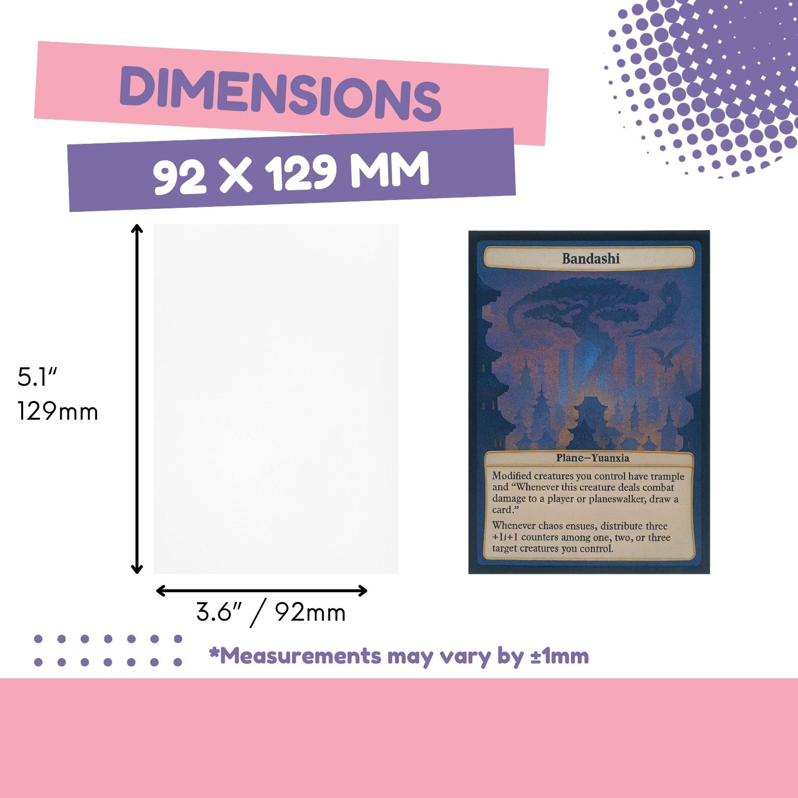 Boltquan Large Oversize Card Sleeves 92 x 129 mm (3.6