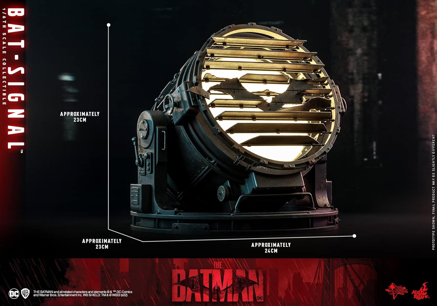 Hot Toys The Batman Movie Masterpiece Replica 1/6 Bat-Signal 9"