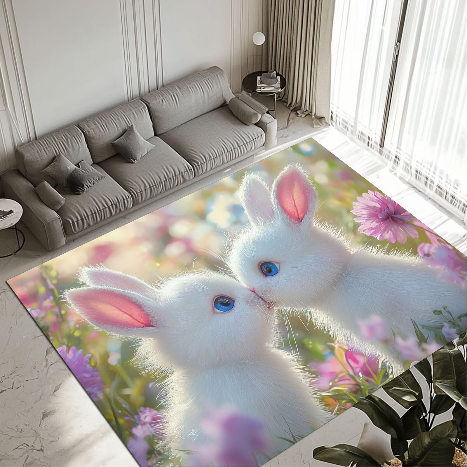 Tapis Rabbit d'une douceur exceptionnelle pour salon et bureau chic
