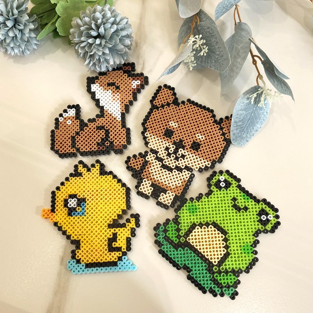 ARTKAL Fuse Beads for Crafts, Brown, 6000pcs | 5mm Melty Beads Compatable with Perler and Hama, for Pixel Art