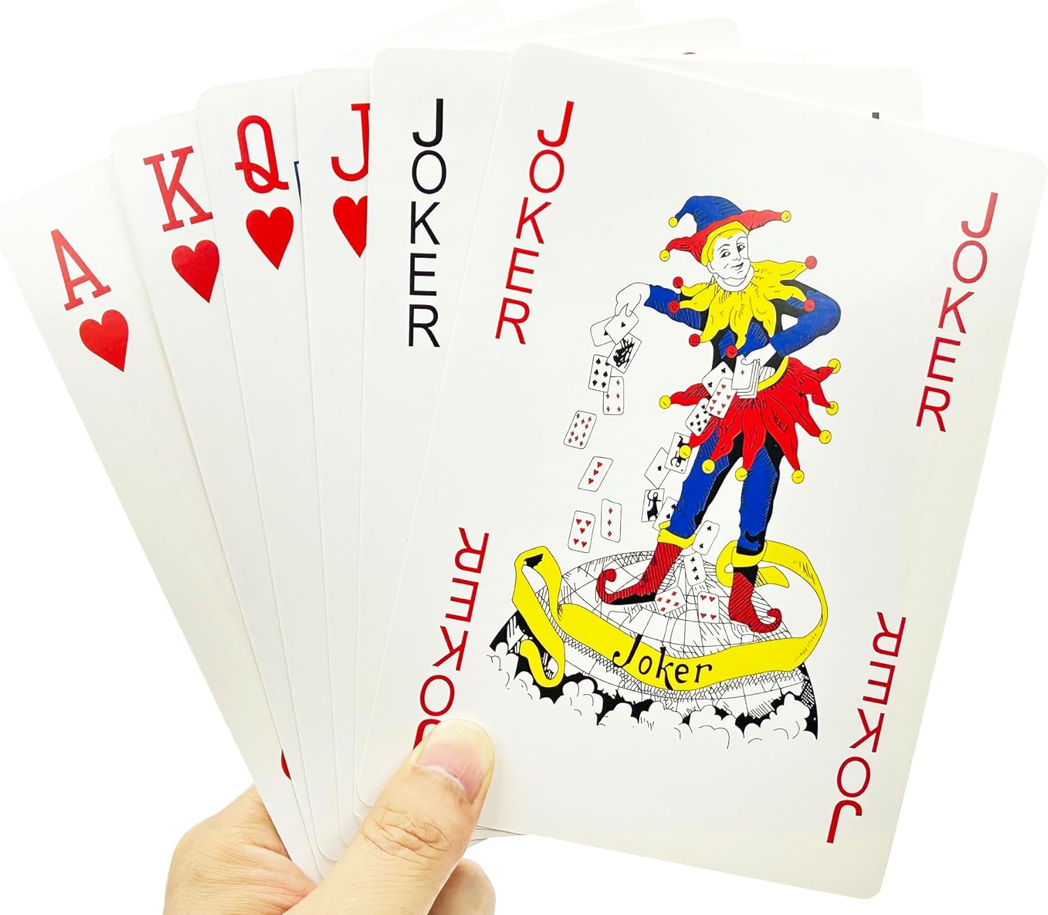 5X7 Inch Large Jumbo Playing Cards, Giant Deck of Cards Games for Families Casino Party Decorations Oversized Professional Poker Cards (4 Times)