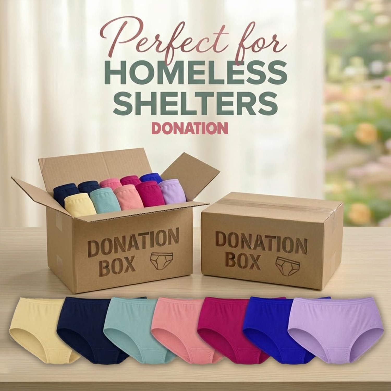 BILLIONHATS Womens Panties in Bulk, Wholesale Ladies Brief Underwear, Homeless Shelters Charity Donations