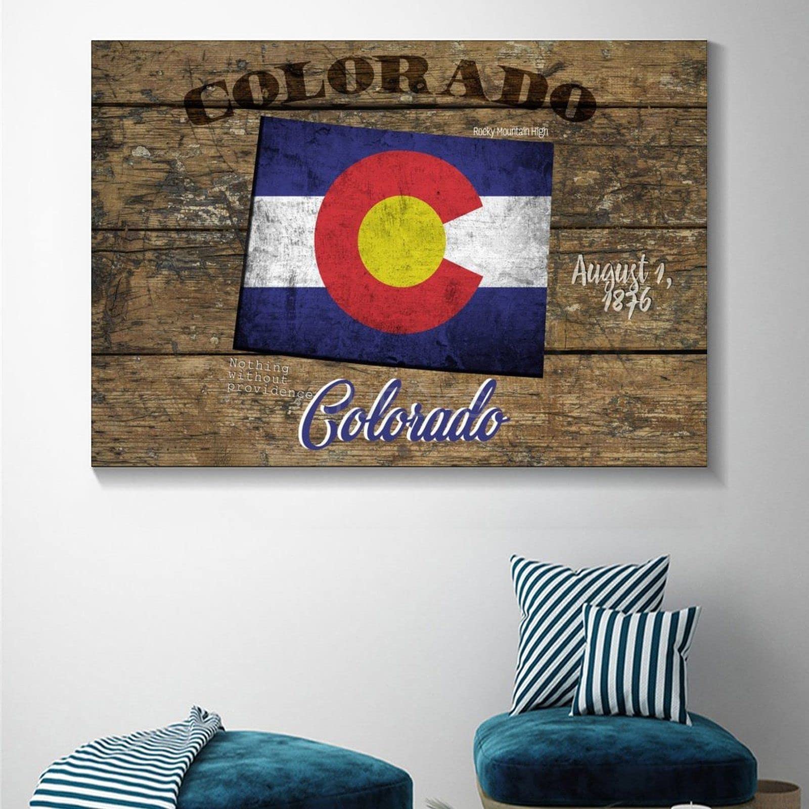 Colorado Flag Abstract Art CO Logo
