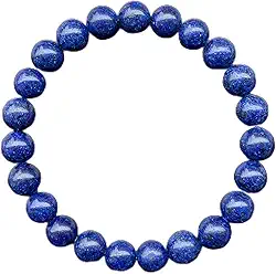 Pulseira para mulheres e homens, contas de lápis-lazúli, feita à mão, pedra natural, pedra preciosa, elástica, para ioga, reiki, espiritual, traz sorte, joias, presentes, 8 mm