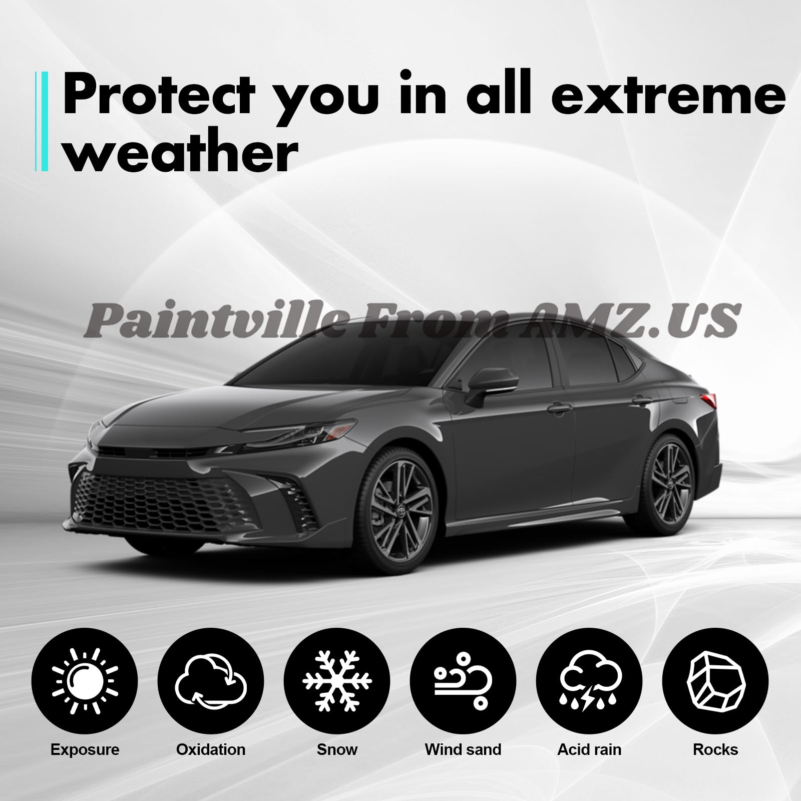 Paintville for Toyota Camry 2025 TPU PPF HD Clear Paint Protective Film Custom Fit Anti Scratch Self Healing Shield Guard Car Finishing Accessories for Front Bumper Kit