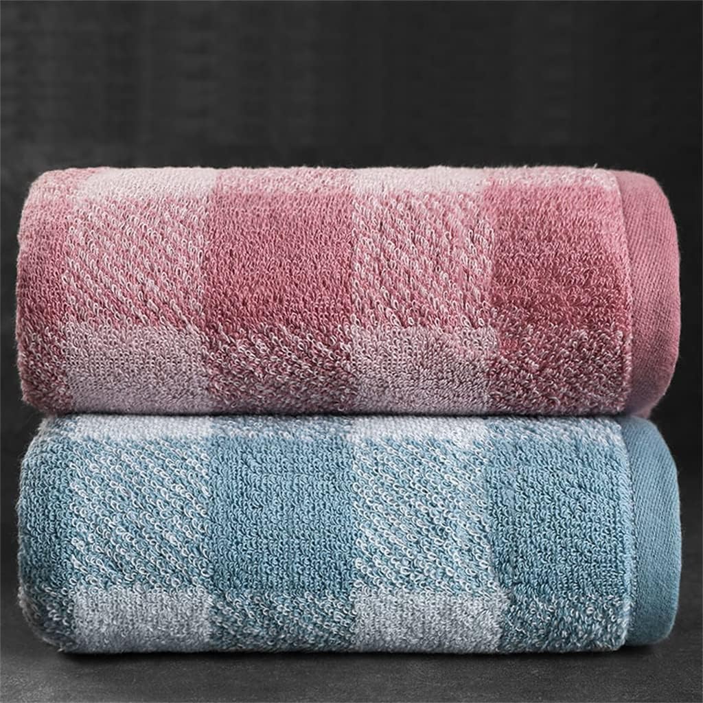 Towel Man wash his face pures Cotton Household Thickening Adult Soft Water Suction Towel Men and Women Bath(A 2PS)
