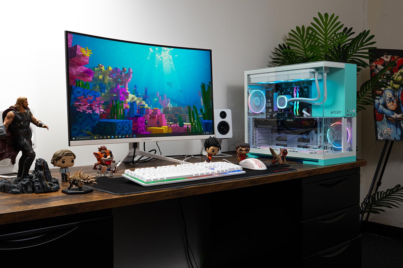 Amazon.com: Skytech Gaming Aqua Desktop PC, Ryzen 7 7800X3D