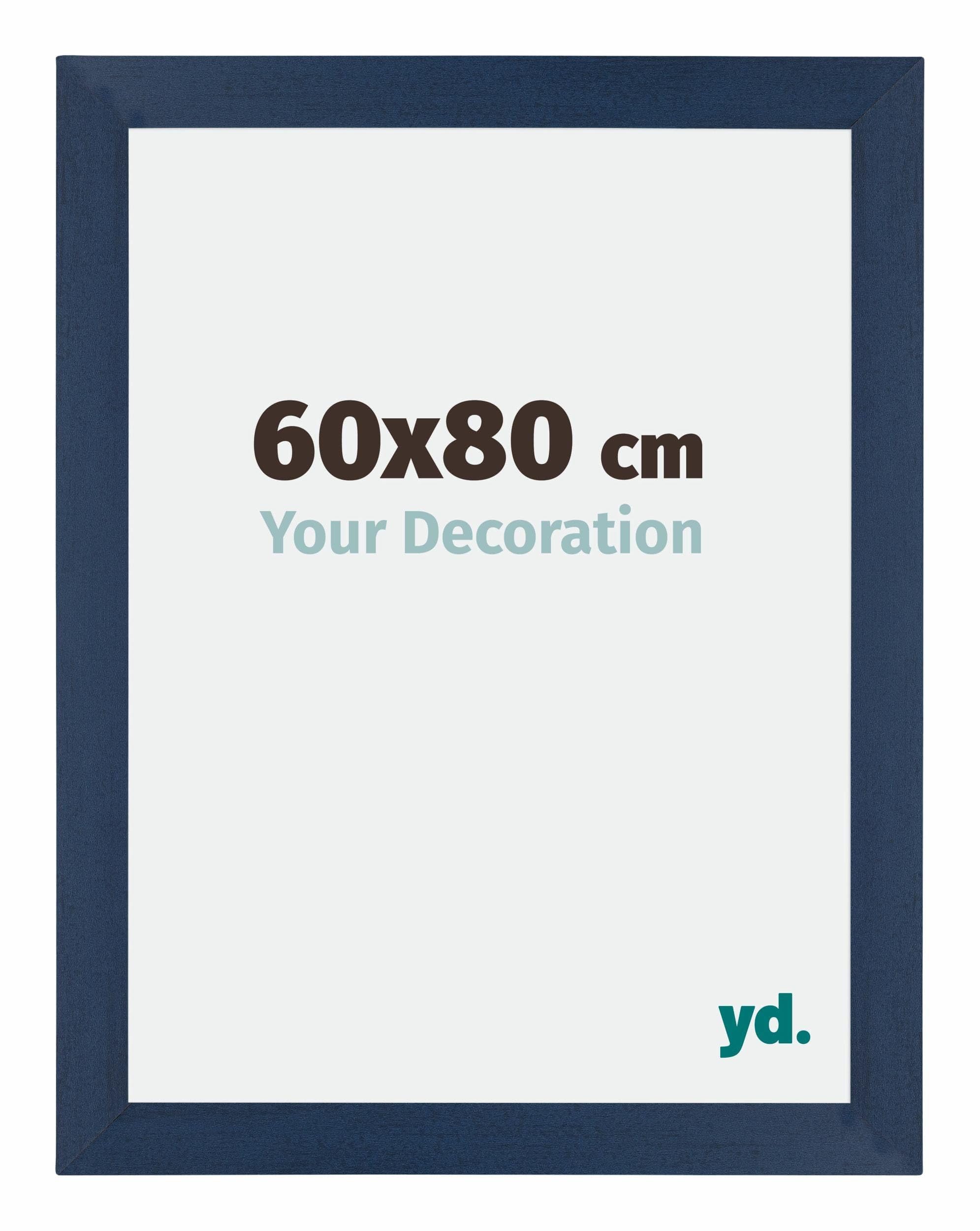 Your Decoration - Picture Frame 60x80 cm - Dark Blue Swept - Decorative Wall Frame in MDF with Antireflection - Frame 60x80 - Mura