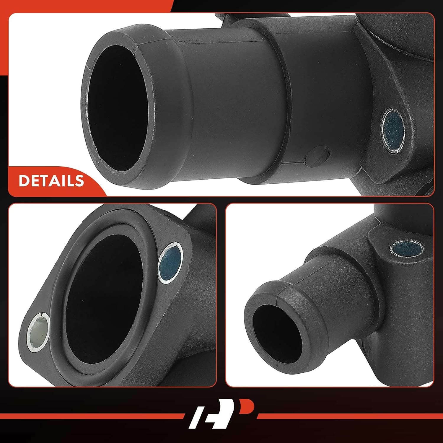 A-Premium Engine Coolant Thermostat Housing Water Outlet [with Seal] Compatible with Volkswagen - Jetta 1997-1999, Passat 1996, 1.9L