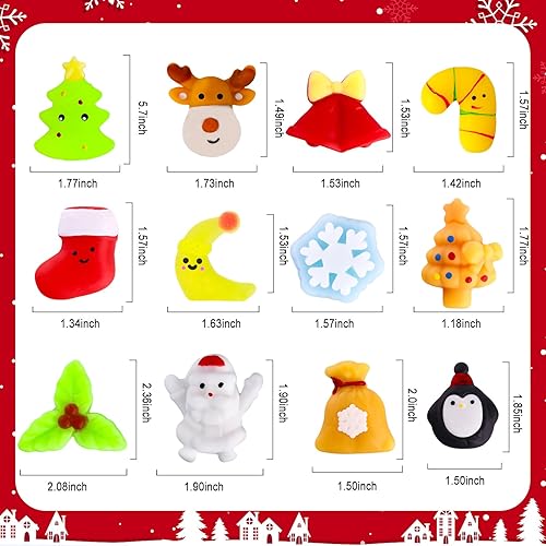 Miniatura 3 de MGparty 48 piezas de juguetes esponjosos de Navidad para niños, rellenos de calcetines de Navidad, regalos de fiesta, relleno de bolsas de golosinas