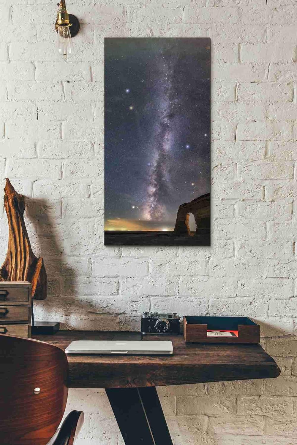 Epic Graffiti 'Milky Way Magic' by Darren White, Canvas Wall Art, 12"x24"