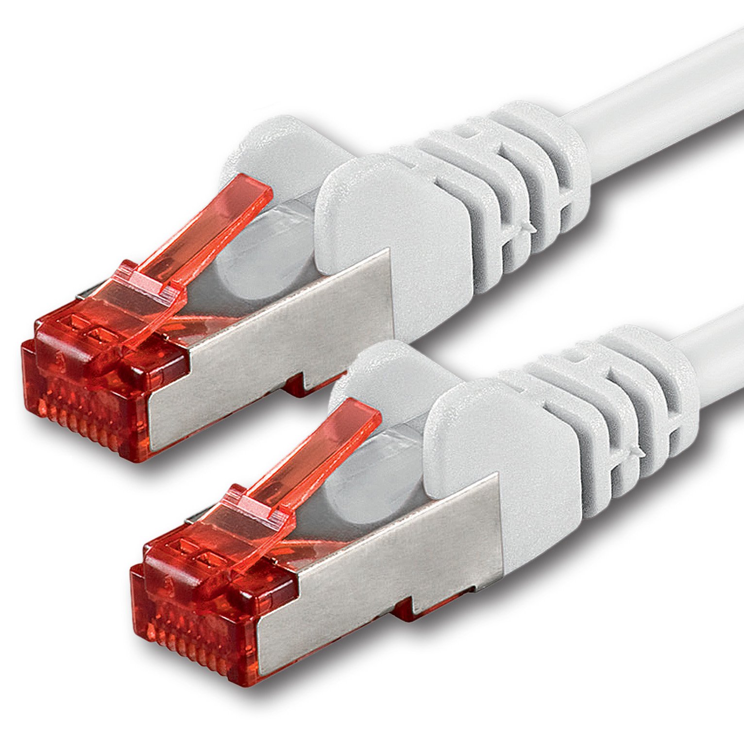 1aTTack.de 1x 2m - Cat 6 Netzwerk-Kabel Patch-Kabel Cat6 RJ45 SFTP - Weiß