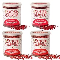 Vista 10 de Frambuesas secas congeladas en trozos - Frambuesas liofilizadas, chips de frambuesa congelada para hornear, fruta liofilizada, frambuesas secas sin