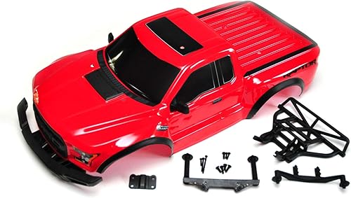 2WD Slash Body Red Ford Raptor Bundle con soportes delanterostraseros y parachoques delanterostraseros