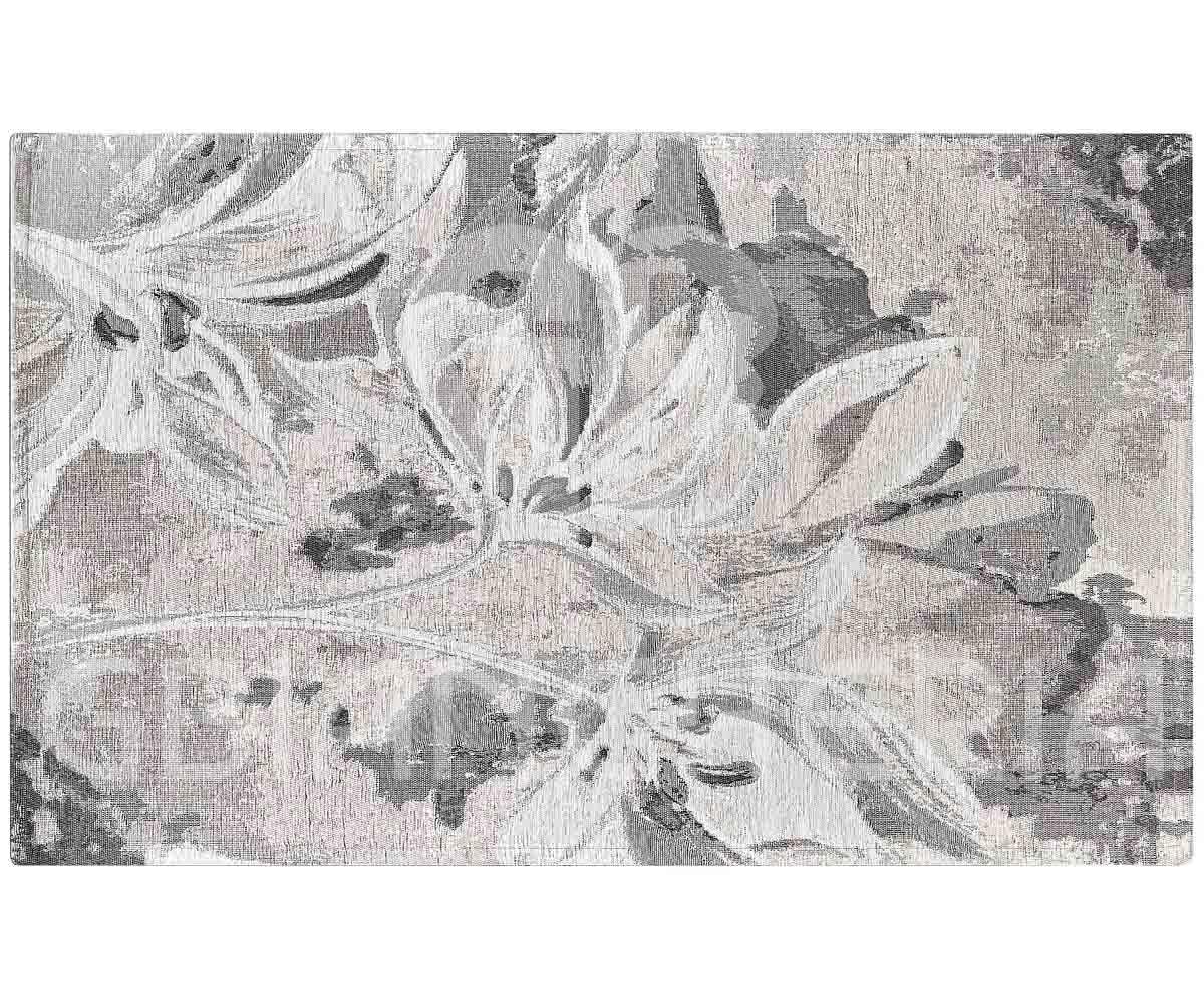 By Suardi Tappeto moderno Vanilla Grigio – Lavabile in lavatrice, antiscivolo, design floreale jacquard – Pelo corto – Made in Italy – per soggiorno e camera da letto (115x175cm)