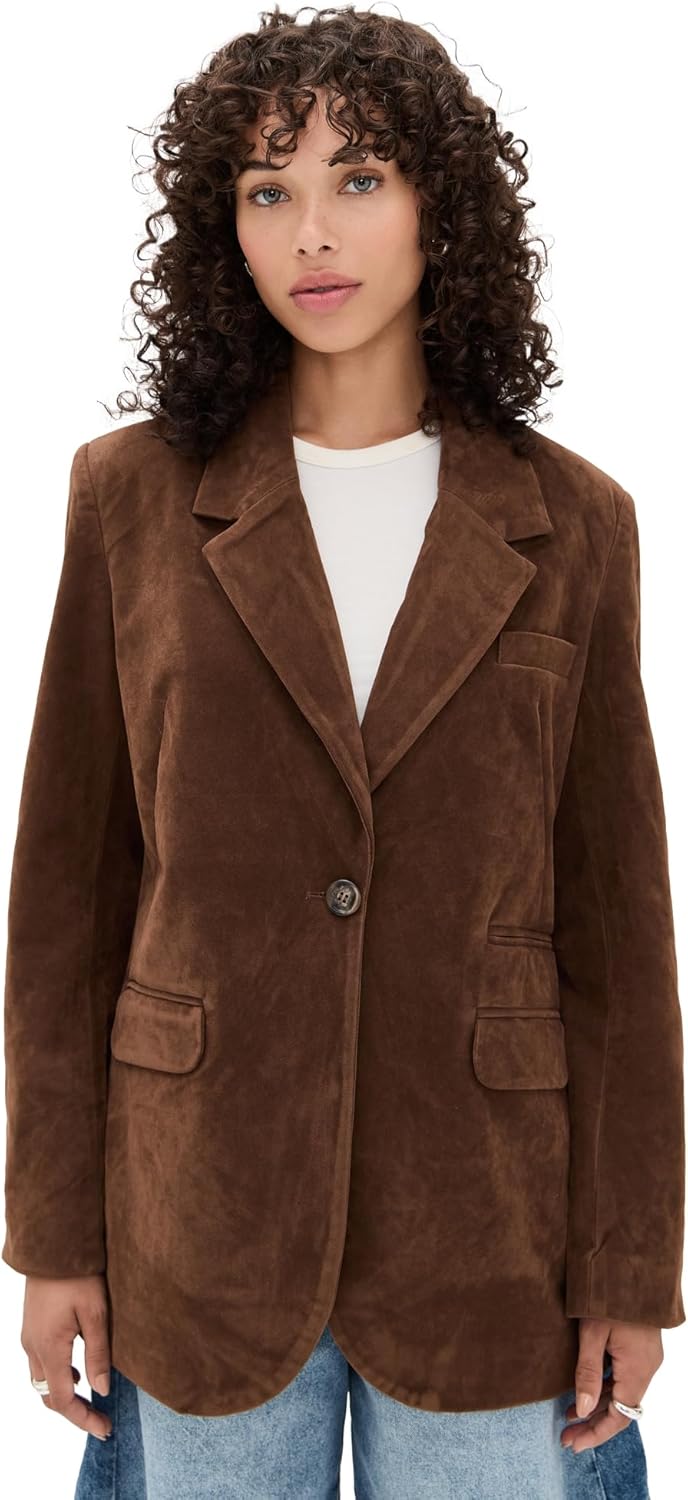 Free People Women's Paper Cut Vegan Blazer