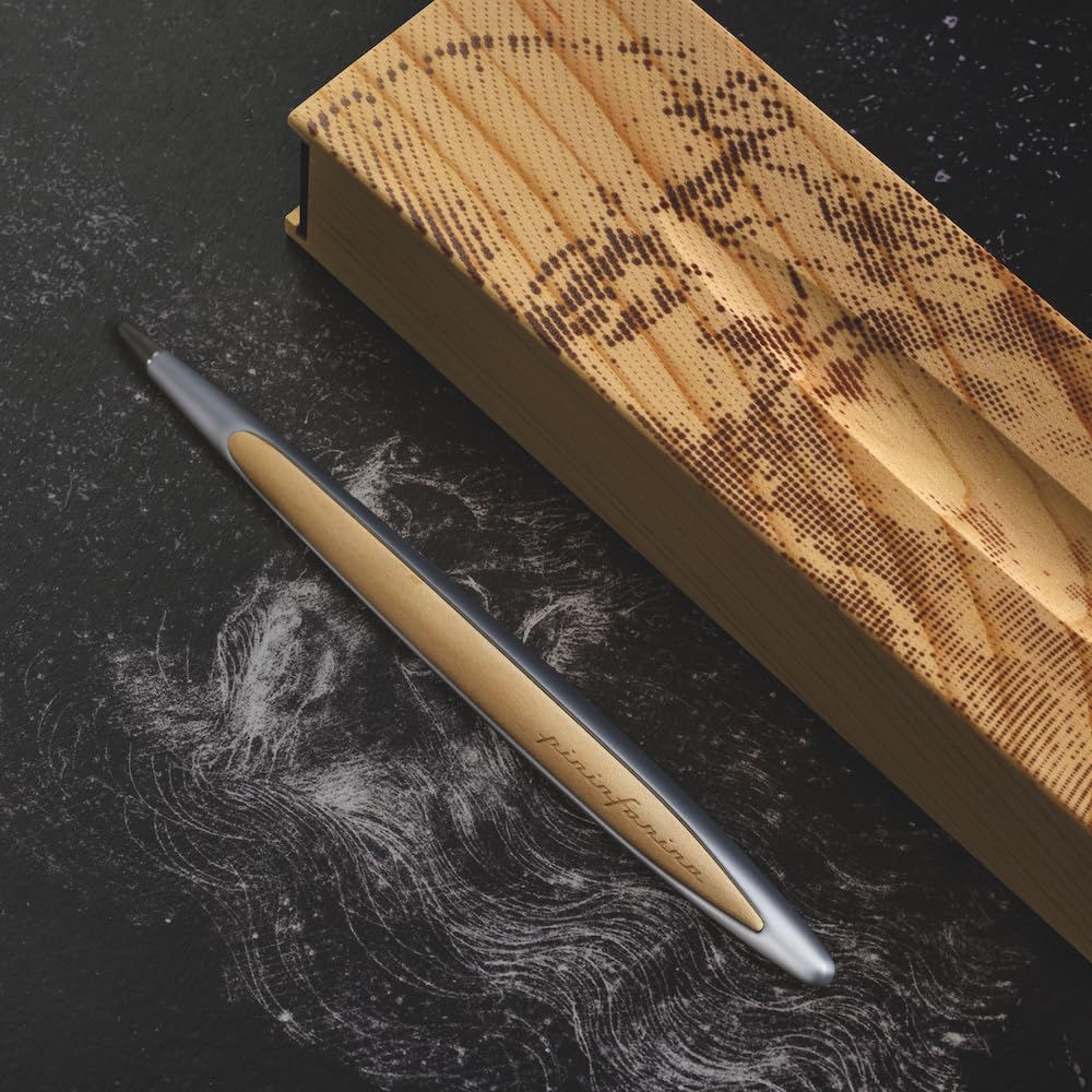 Pininfarina "Cambiano" | Penna in alluminio e legno di noce con punta ethergrafo, confezione regalo
