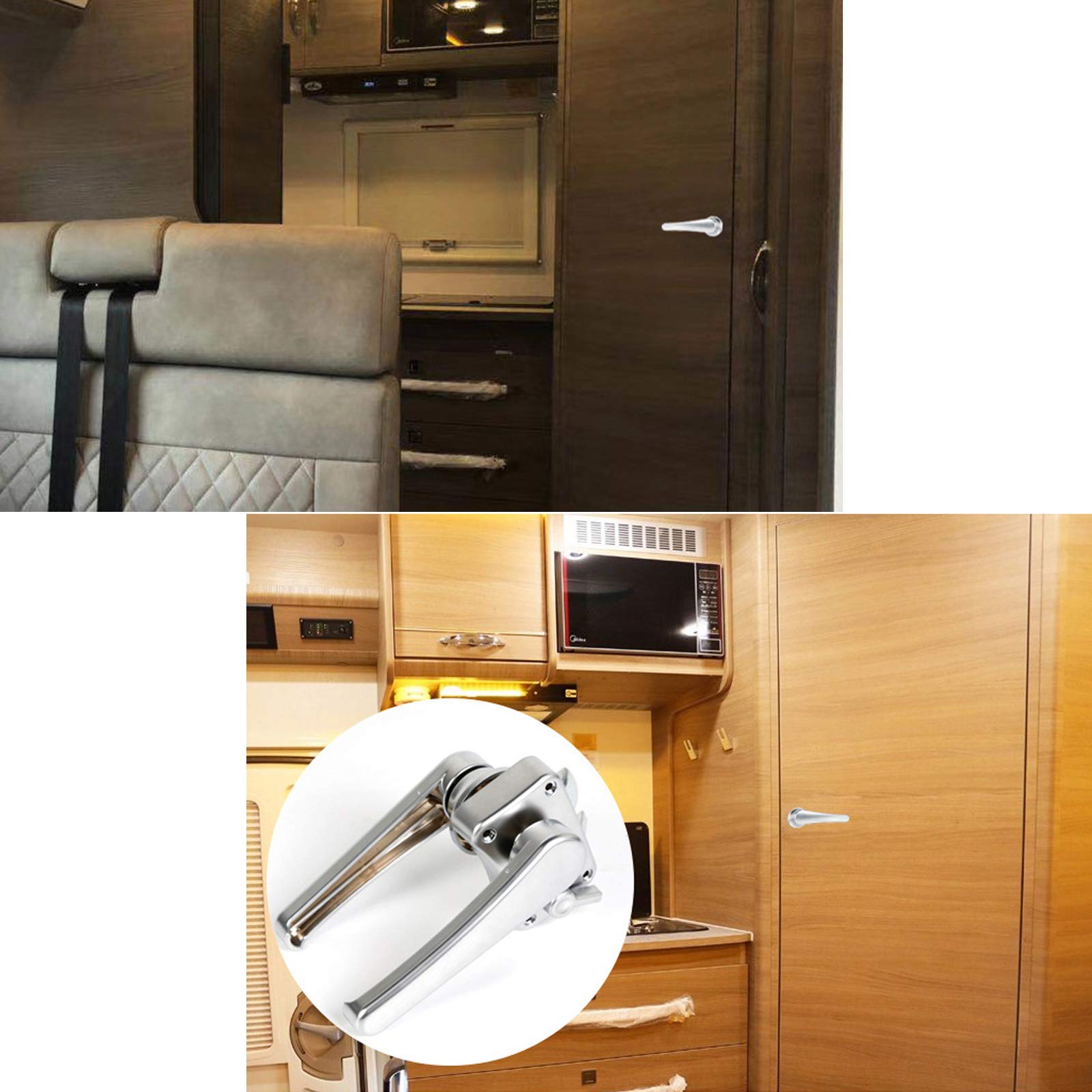 Cerradura de puerta de inodoro para caravana, cerradura de puerta de baño, caravana, barco, cerradura de manija para usar en casa
