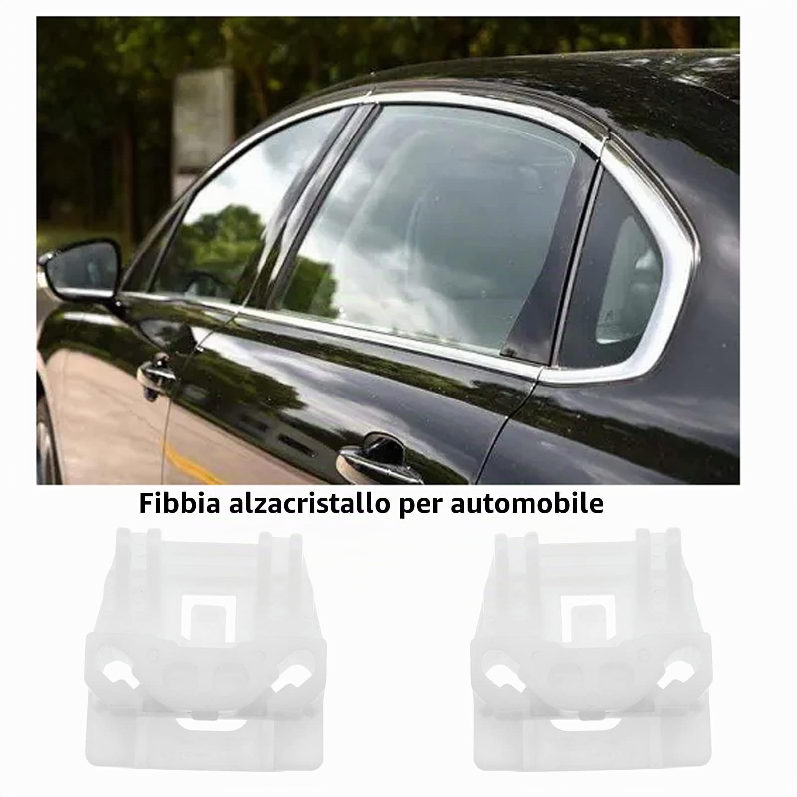 4 clip per alzacristalli 1J3837461 compatibile con GOLF MK4 sinistra e destra auto vetro sollevatore clip di ricambio plastica