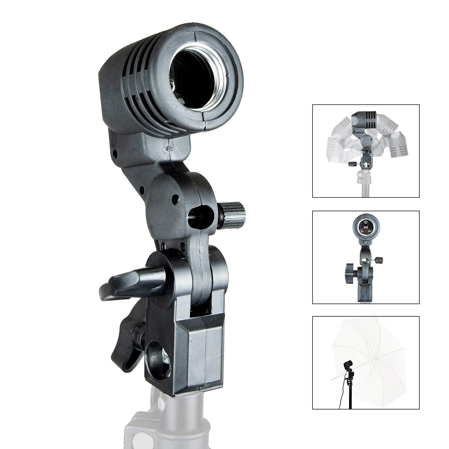 Kit di luci fisse per studio fotografico, con 3 lampade da 150 W, 5500 K, supporto per luce, attacco E27 e paralume per fotografia di prodotti, fotocamera, foto alla moda, YouTube, video