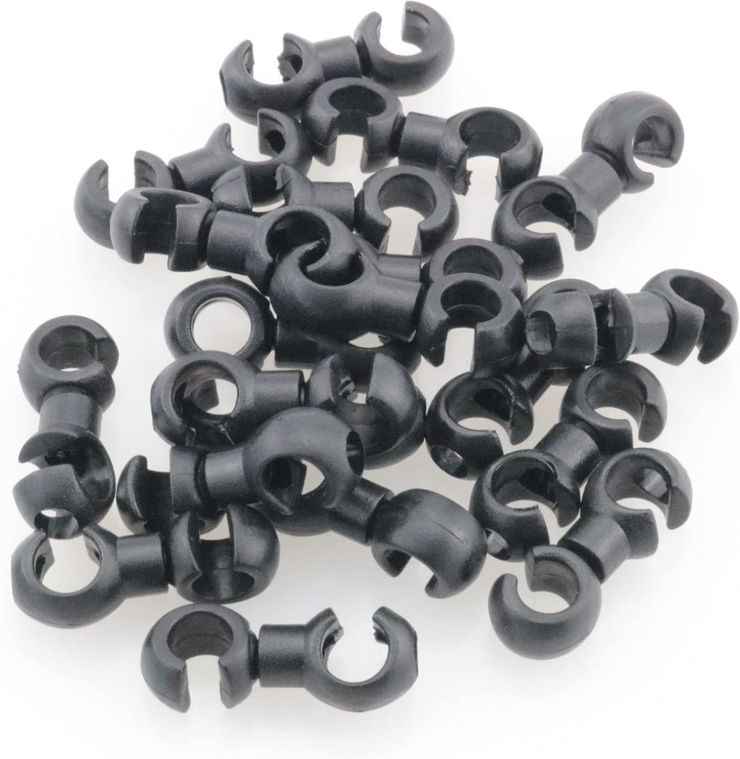 HSCGIN Rotating SHook Clip 10PCS Black Cable Brake Gear