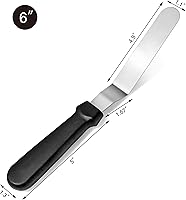 Vista 2 de New Star Foodservice 38156 Angled Icing Spatula, 6-Inch Blade, 11-Inch Overall, Silver
