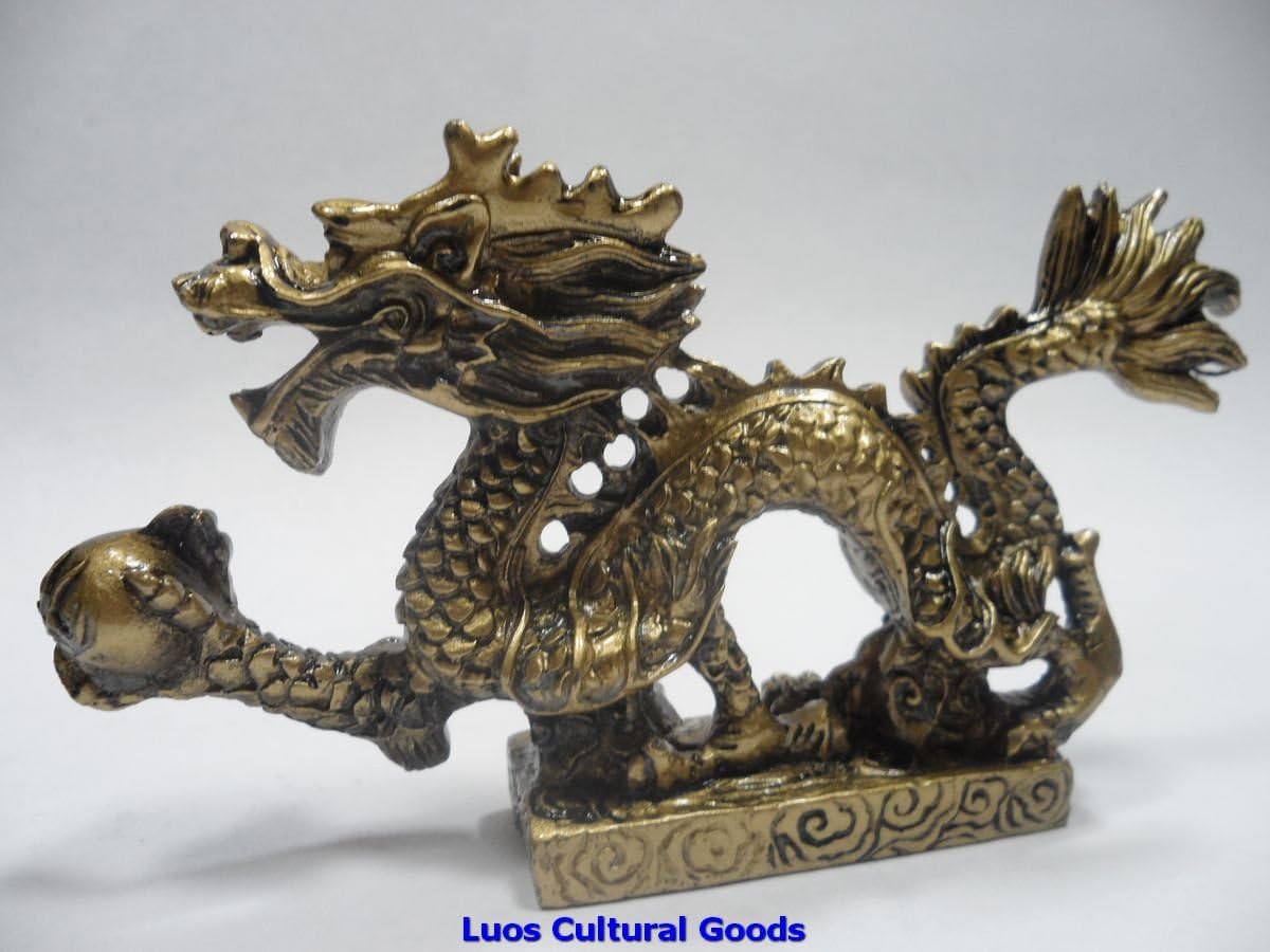 2012 is DRAGON YEAR! feng shui 5" Brass Colored Dragon RST026 Home & Kitchen