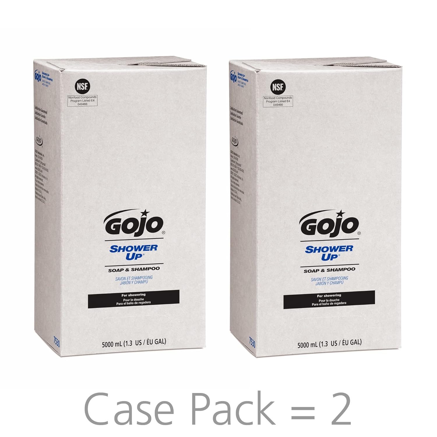 GOJO PRO TDX SHOWER UP Soap & Shampoo, Pleasant Herbal Fragrance, 5000 mL Wash Refill PRO TDX Push-Style Dispenser (Pack of 2) - 7530-02