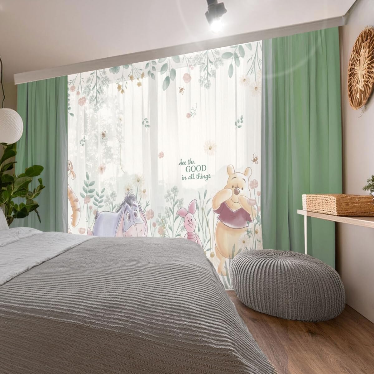 Amazon｜Disney(ディズニー) くまのプーさん 壁を飾るアート UVカット