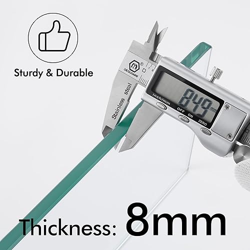 Miniatura 9 de KES Estante de baño de vidrio, estantes de 20.1 pulgadas para baño con estantes flotantes de vidrio templado, montaje en pared de acero inoxidable