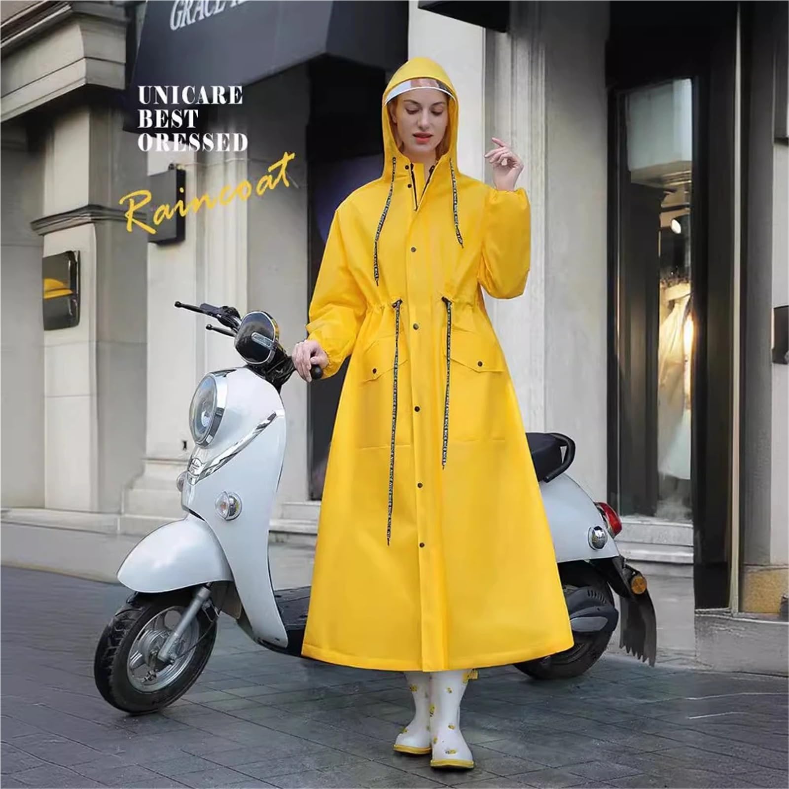 Poncho Antipioggia Impermeabile For Adulti, Da Donna, Da Uomo E Da Donna, Singolo, Lungo, Completo, Nuovo, Poncho Antipioggia Da Ciclismo, Da Donna, Impermeabile