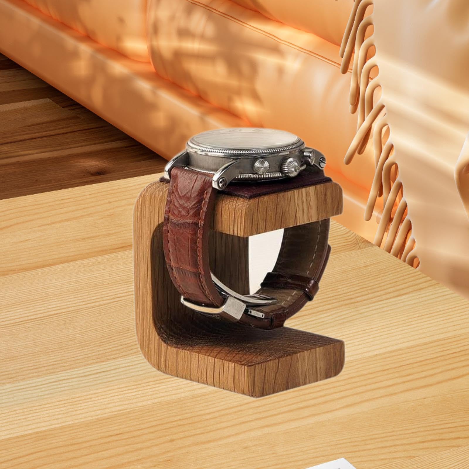Perfeclan Support de Montre, Support d'affichage de Montre en Bois, Support de Rangement de Bracelet de Montre de Commode pour Table de vanité