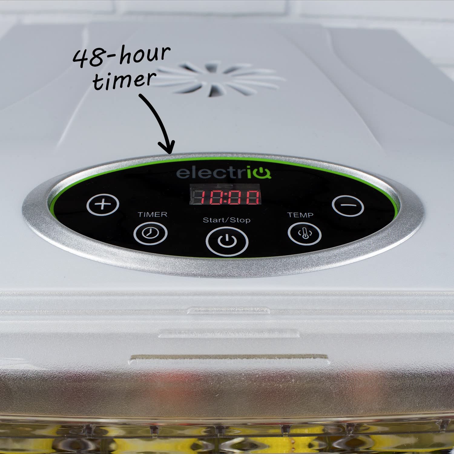 electriQ Digital Food Dehydrator with 6 Shelves 48 Hour Timer 35-75C Temperature Setting 500W BPA Free for FruitVegMeatHerbsSeeds product thumbnail 5